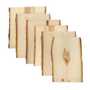 1 in. x 10 in. x 13 in. Rustic Basswood Live Edge Plank Project Panel (6-pack)