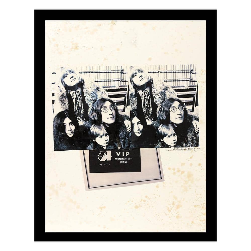 John Lennon, Yoko Ono Studio 54-Family Image by Fairchild Paris 1-Piece Framed Graphic Print Abstract 18 in. x 14 in. price history on PriceWatchPro