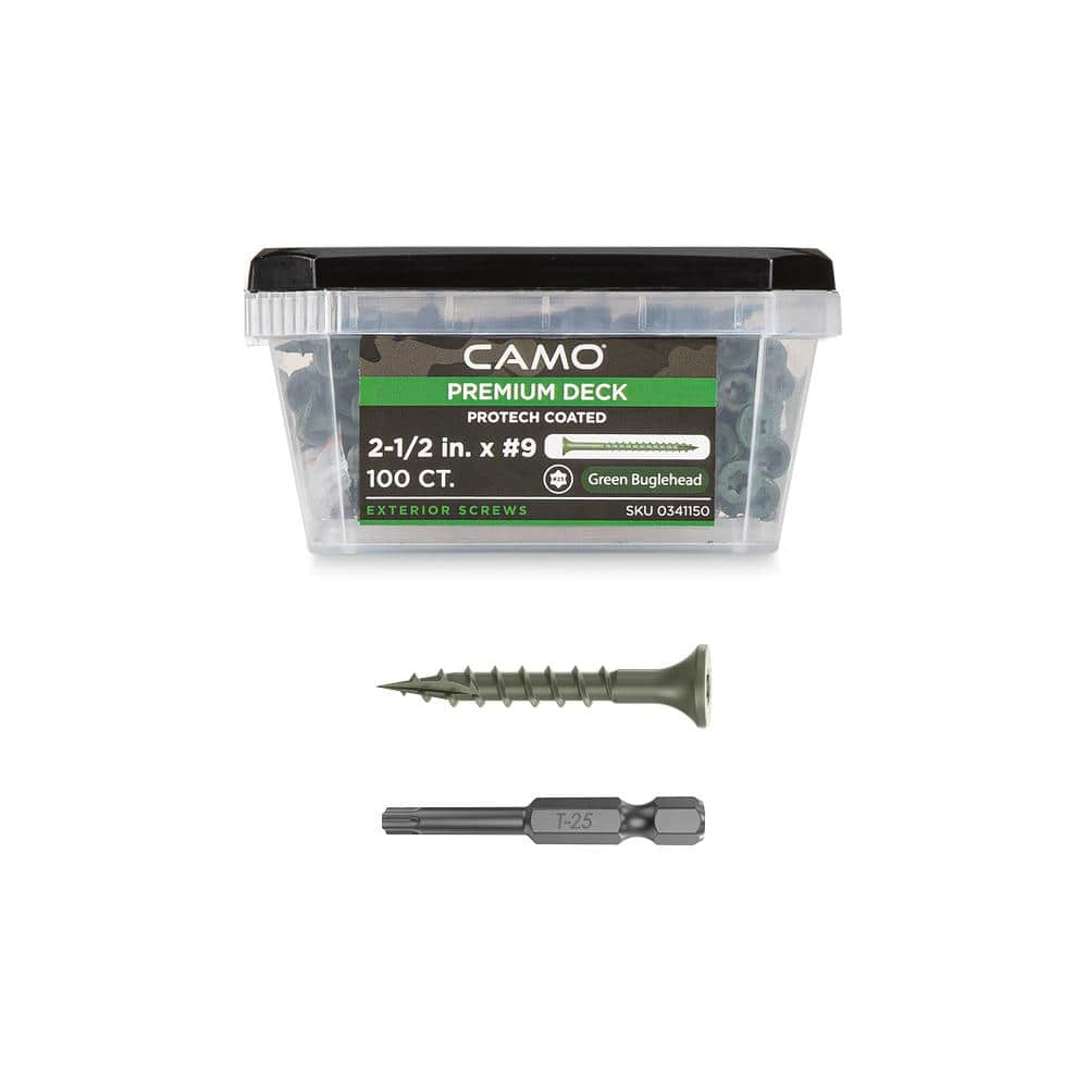 2-1/2 in. #9 Green Star Drive Exterior Bugle Head Wood Deck Screws (100-Count) price history on PriceWatchPro