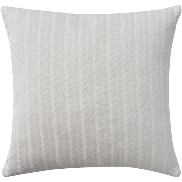 Mina Victory Cover Lt Grey Farmhouse 18 in. x 18 in. Square