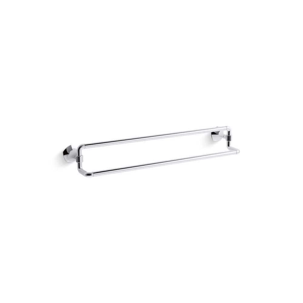 KOHLER Occasion 24 in. Wall Mounted Double Towel Bar in Polished Chrome