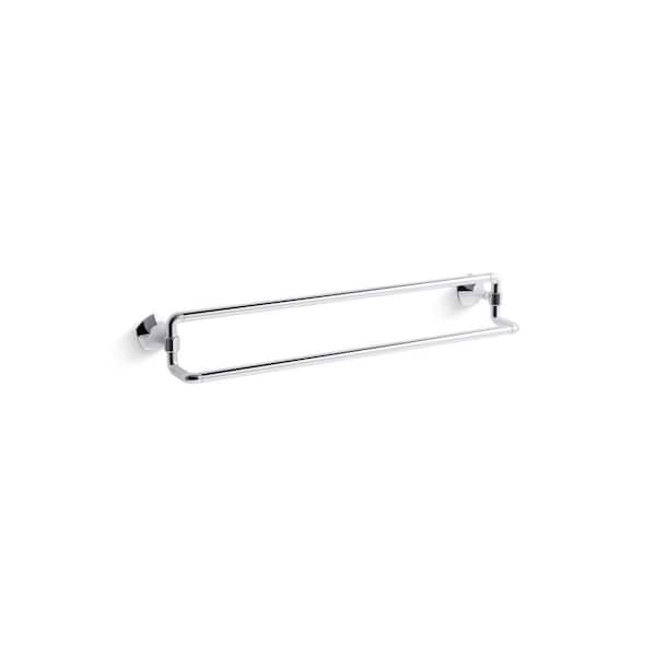 KOHLER Occasion 24 in. Wall Mounted Double Towel Bar in Polished Chrome