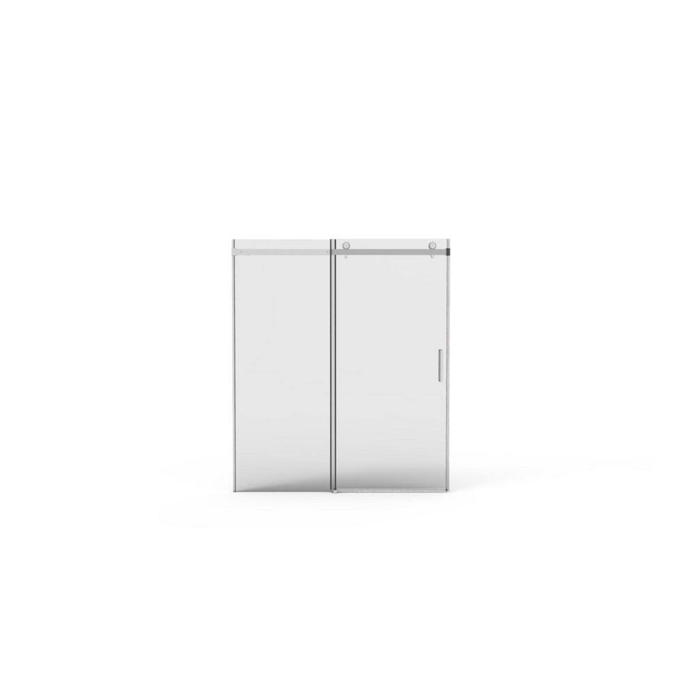 56-60 in. W x 72 in. H Frameless Double Sliding Shower Door in Brushed Nickel with 5/16 in. Thick Clear Tempered Glass price history on PriceWatchPro