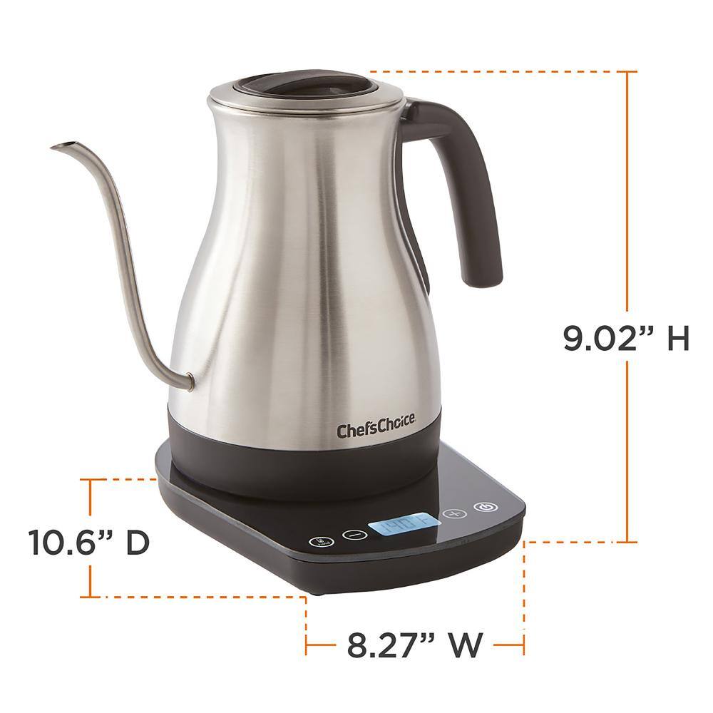 Chef'sChoice 1-Quart Digital Stainless Steel Gooseneck Kettle
