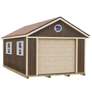 Sierra 12 ft. x 24 ft. Wood Garage Kit with Sturdy Built Floor