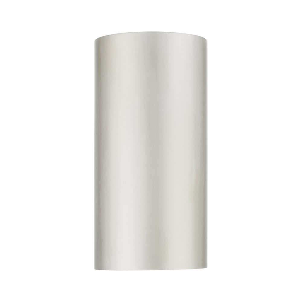 Brushed Nickel 1-Light Outdoor Wall Sconce, Dark Sky Compliant