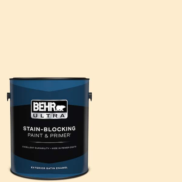 BEHR ULTRA 1 gal. #PPL-68 Summer Moon Satin Enamel Exterior Paint & Primer