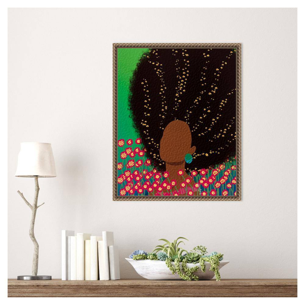 Amanti Art Dreamer with Flowers in Her Hair by Lorintheory Canvas Wall Art Print Framed 16 x 20-in.