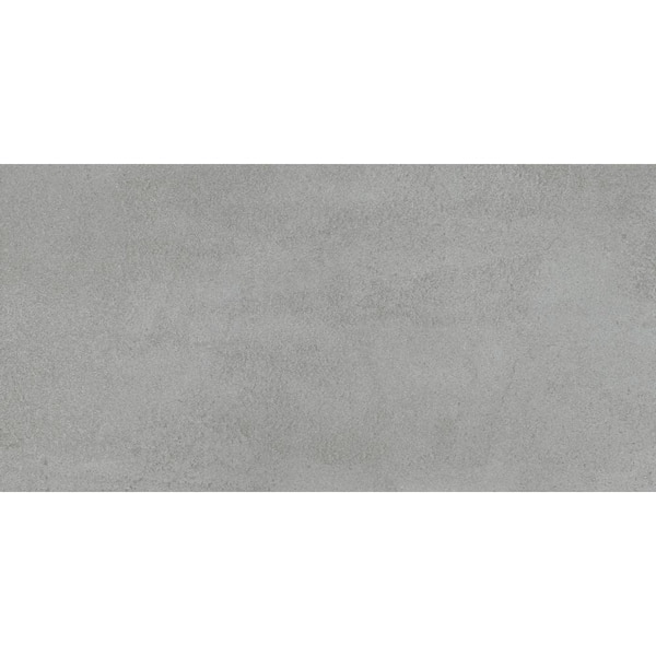 EMSER TILE BB Concrete Silver 11.69 in. x 23.5 in. Matte Concrete Look Porcelain Floor and Wall Tile (11.472 sq. ft./Case)
