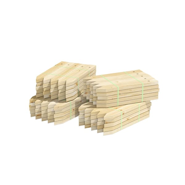 12 in. Wood Garden Stake with Hole (96-Pack)