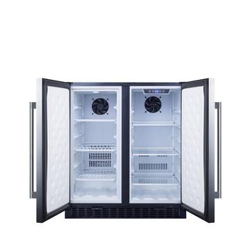 30 in. 5.4 cu. ft. Built-In Side by Side Refrigerator in Stainless Steel, Counter Depth