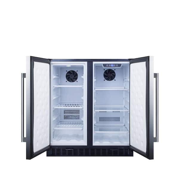 Summit Appliance 2.4 cu. ft. Mini Fridge in Black without Freezer and 0.7  cu. ft. Microwave Combo MRF29KA - The Home Depot