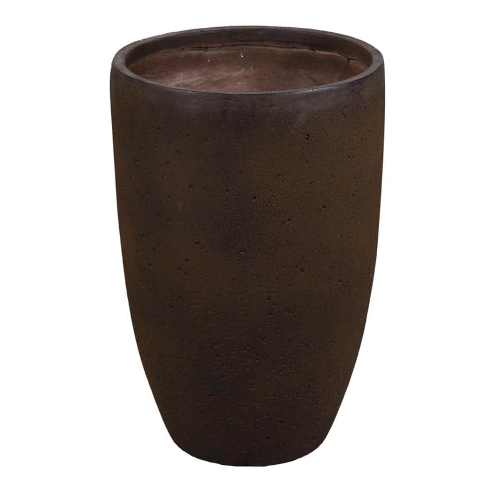 "11.7"" W x 18"" H Mgo Tall Round Flower Planter Handcrafted Gray Plant Pots with Drainage Hole" price history on PriceWatchPro