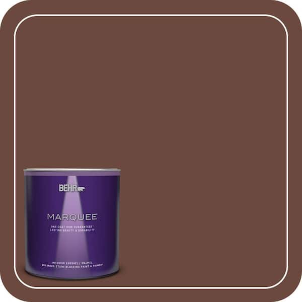 BEHR MARQUEE 1 qt. #BXC-45 Classic Brown Eggshell Enamel Interior Paint & Primer