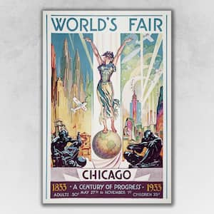 Market Vintage 1933 Chicago Worlds Fair Wooden Wall Art