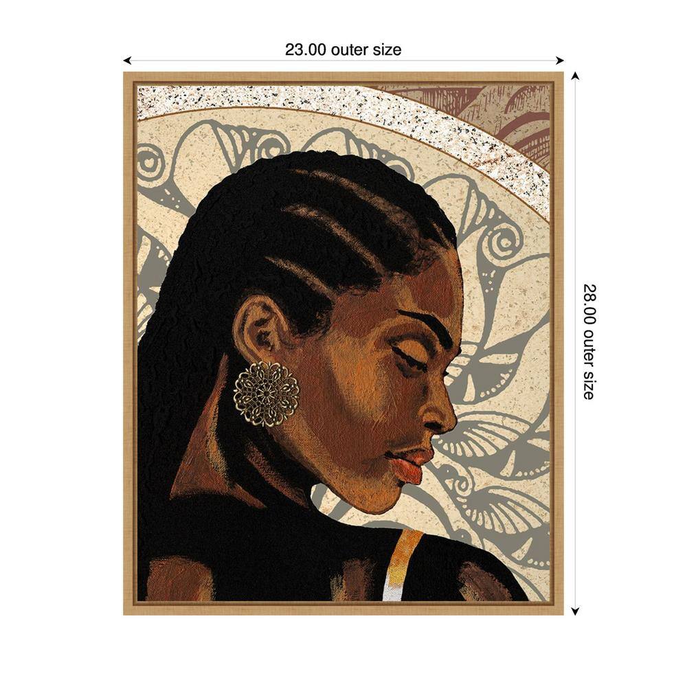 Expressions II by Alonzo Saunders Brown Floater Frame Canvas Art