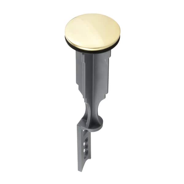 DANCO 5 in. Plastic Bathroom Pop-Up Stopper, Polished Brass