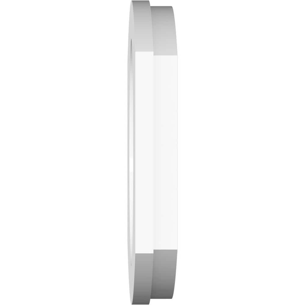 Kailey White PVC Contemporary Ceiling Medallion, 10" x 6.63"