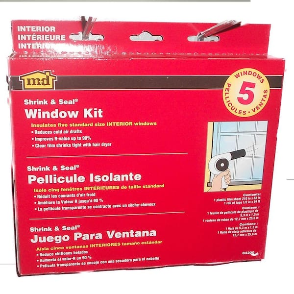 M-D Building Products 62 in. x 210 in. Shrink and Seal Weatherstrip Window  Kit 04200 - The Home Depot