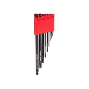 Ball End Hex L- Key Set with Holder, 10-Piece (1.3-10 mm)