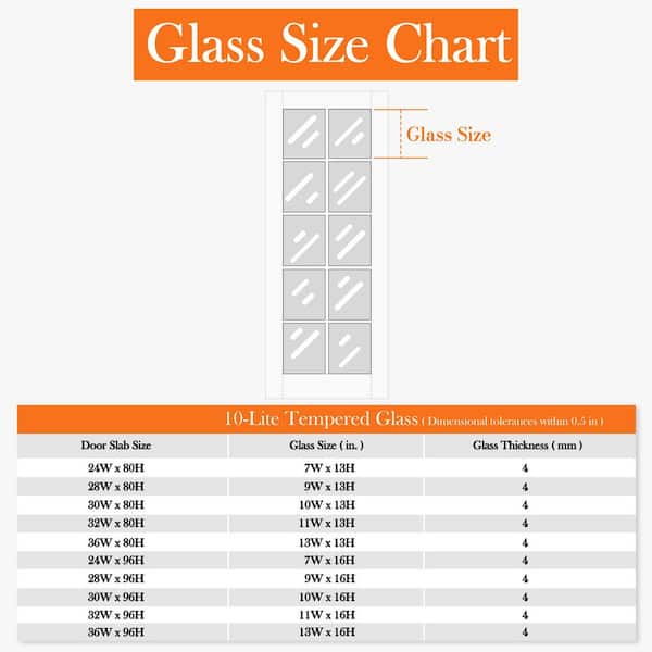 56in. x80 in. 10-Lite Frosted Glass Universal White Solid Core Glass Double Prehung French Door Plus Quick Assemble Jamb