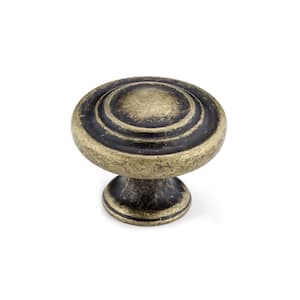 Notre-Dame Collection 1-5/16 in. (34 mm) Burnished Brass Traditional Cabinet Knob