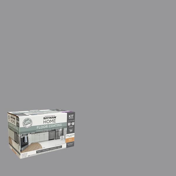 Rust-Oleum Home 1 qt. Aged Gray Interior Floor Base Matte Clear Coating Kit