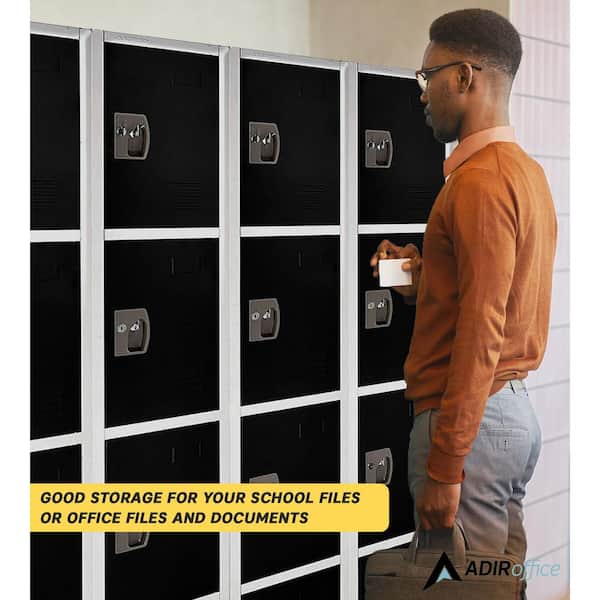 AdirOffice 629-Series 72 in. H 4-Tier Steel Key Lock 4-Shelf