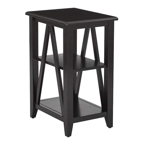 OSP Home Furnishings Black Santa Cruz Small Side Table