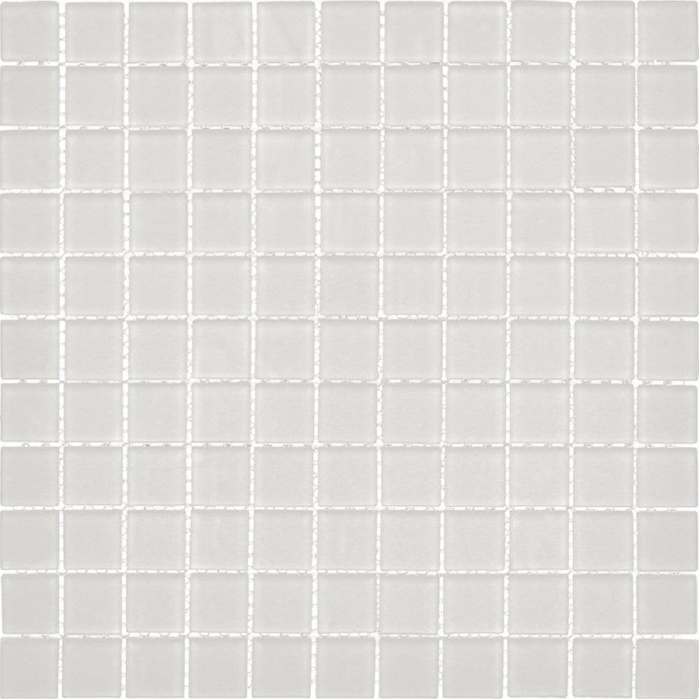 Light Gray 4x4 Matte Glass Mosaic Tile for Walls and Floors