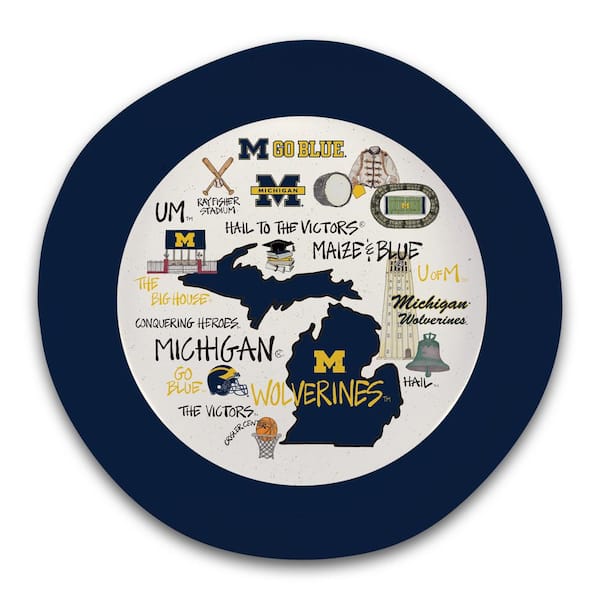 Magnolia Lane Michigan 13.5 in. 64 fl. oz. Assorted Colors Melamine Serving Bowl