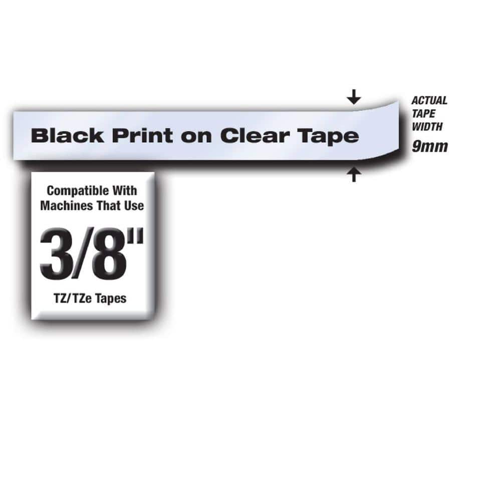 Buy 3/8 in. Black on Clear Tape Online at Lowest Price in India. 205938396