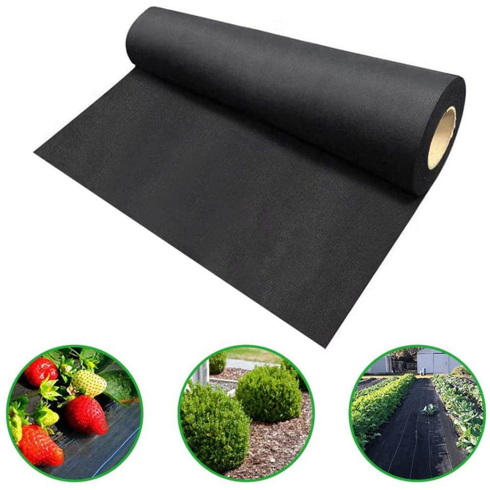6 ft. x 50 ft. 3.0 oz. Geotextile Non-Woven Landscape Fabric Weed Barrier G