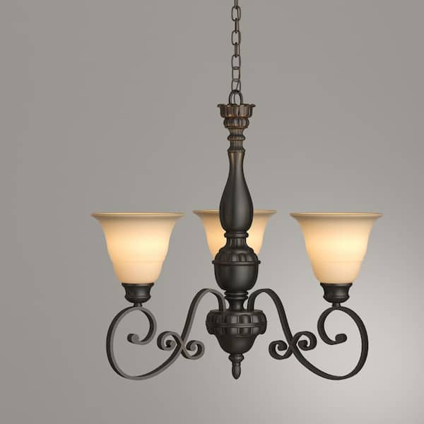 hampton bay carina 3 light chandelier