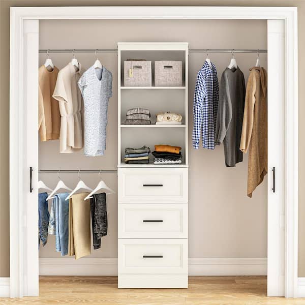 StyleWell Reynolds 25 in. W x 83.25 in. H White Laminate Board