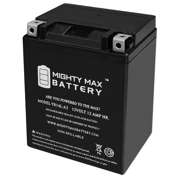MIGHTY MAX BATTERY YB14L-A2 12V 12Ah Replacement Battery Compatible with Parts Unlimited CB14L-A2-FP