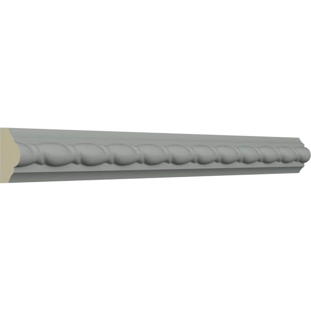 White Polyurethane Rope Panel Crown Moulding 94.5"