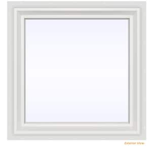 23.5 in. x 23.5 in. V-2500 Series White Vinyl Picture Window w/ Low-E 366 Glass