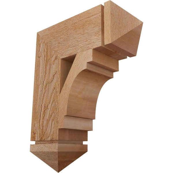 Ekena Millwork 6 in. x 22 in. x 18 in. Western Red Cedar Merced Arts and Crafts Rough Sawn