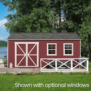 Professionally Installed Rookwood 10 ft. x 16 ft. Outdoor Wood Shed with Smartside- Autmun Brown Shingles (160 sq. ft.)