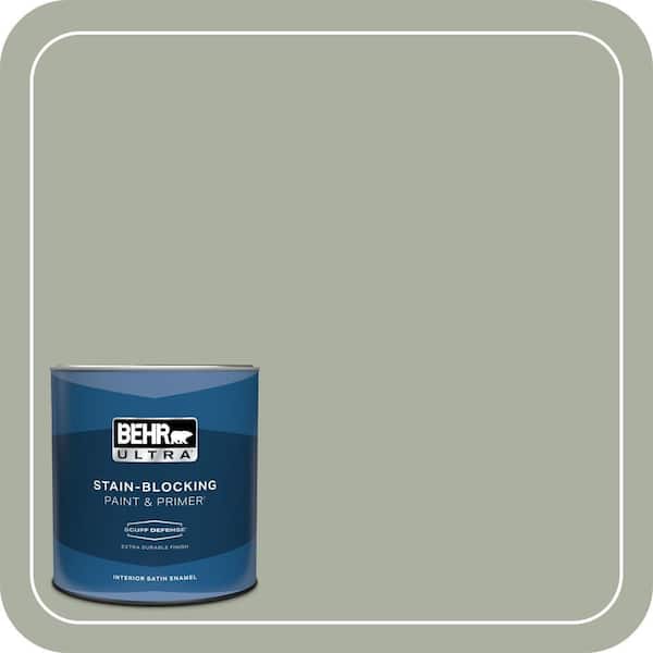 BEHR ULTRA 1 qt. #ICC-67 Meditation Extra Durable Satin Enamel Interior Paint & Primer