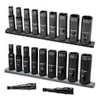 3/8 in. Drive Thin Wall Deep Impact Socket Set SAE/Metric (20-Piece)