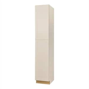 Avondale 18 in. W x 24 in. D x 96 in. H Ready to Assemble Plywood Shaker Pantry Kitchen Cabinet in Antique White