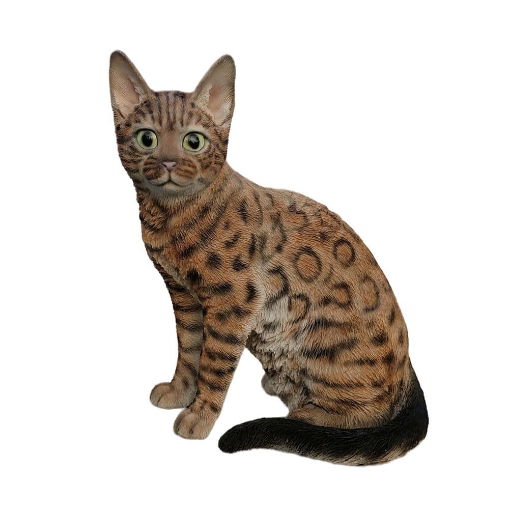 Little Bengal Majesty: Petite Brown Polyresin Sitting Cat Figurine price history on PriceWatchPro