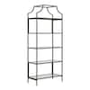 SAUDER 70.86 in. Bronze Metal 5-Shelf Accent Bookcase 426168 - The Home ...