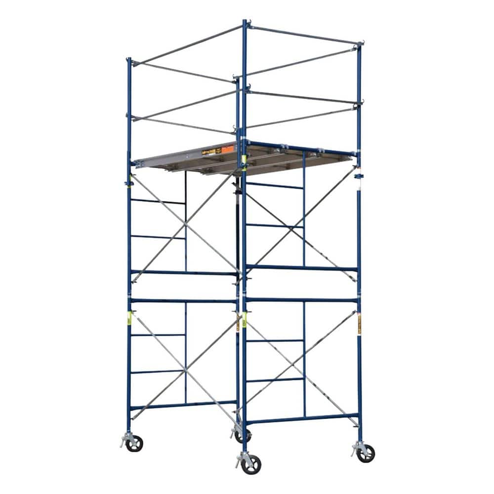Saferstack 7ft. x 5ft. x 10ft. 2-Level Rolling Scaffold Tower Set,2-Rung Frames,Cross Braces,Platforms,Guardrail System price history on PriceWatchPro