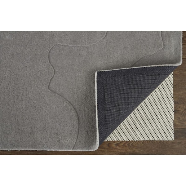 9 x 12 Gray, Blue Abstract Area Rug