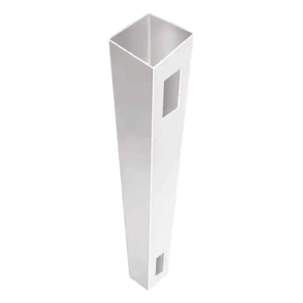 Tunearary 95 in. H and Post for White Vinyl Routed Fence Caps Included Set of 2