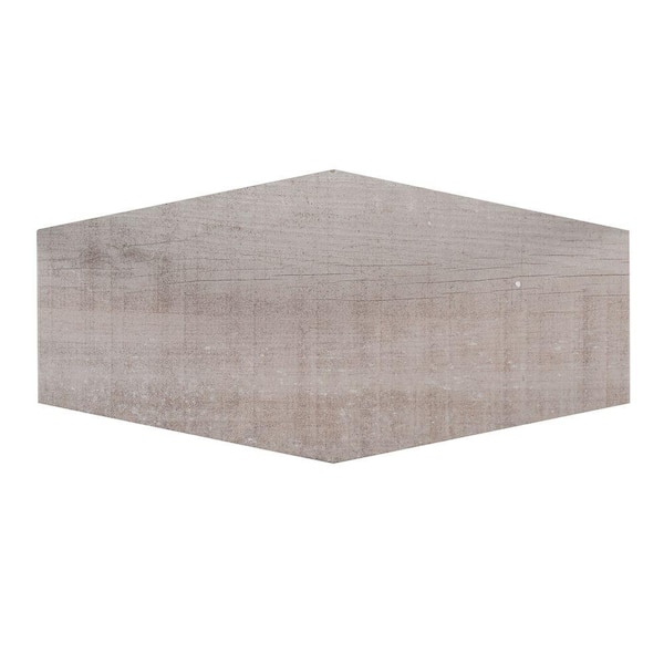 Jeffrey Court Oakwood Lily Taupe 9.5 in. x 19.25 in. Matte Porcelain Hexagon Floor and Wall Tile (1.27 sq. ft.)