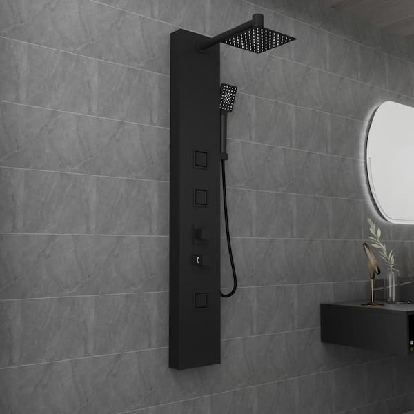 Kingdely 3Spray, 3 Body Jets Stainless Steel Shower Tower with